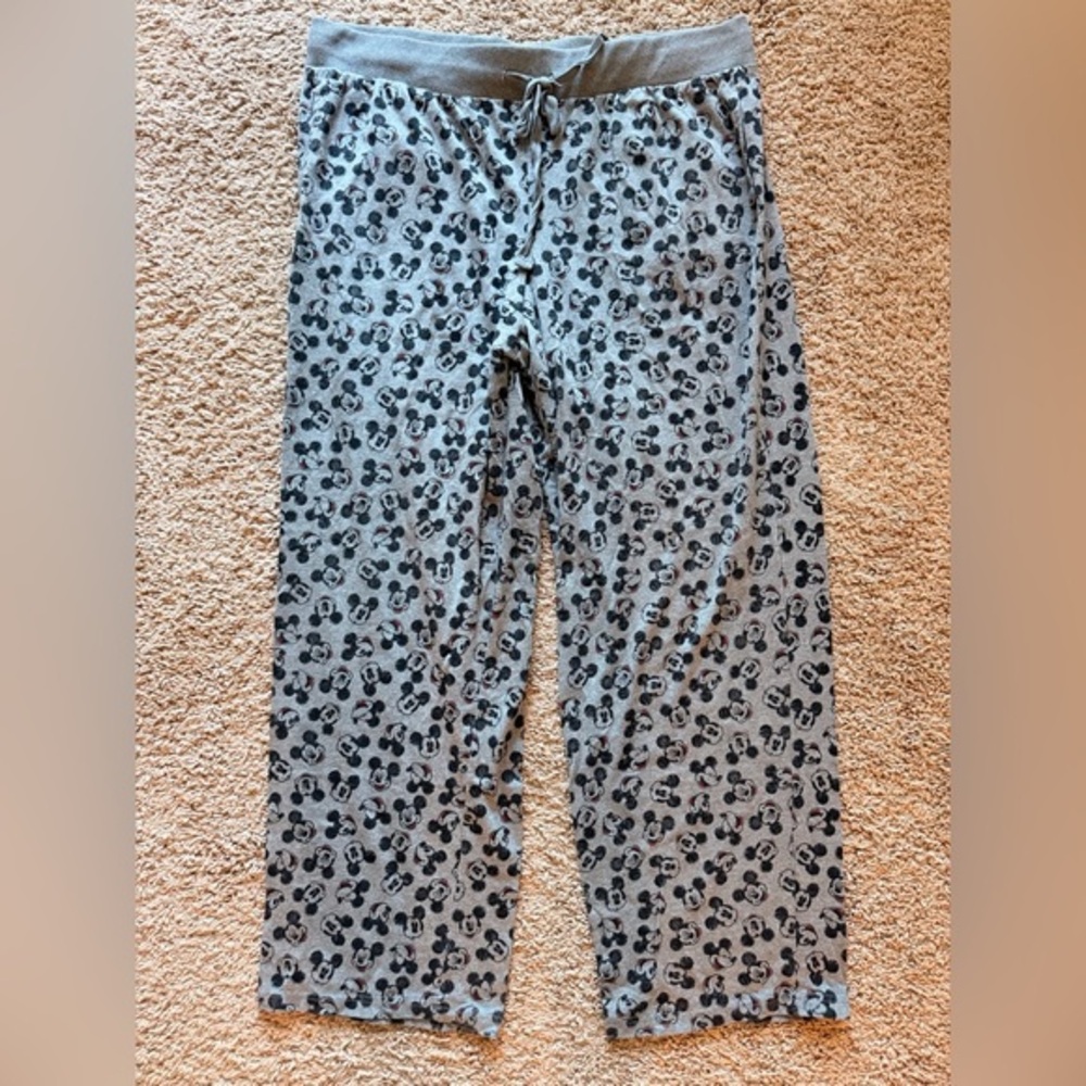 Disney Gray Men's Mickey Mouse Print Lounge Joggers